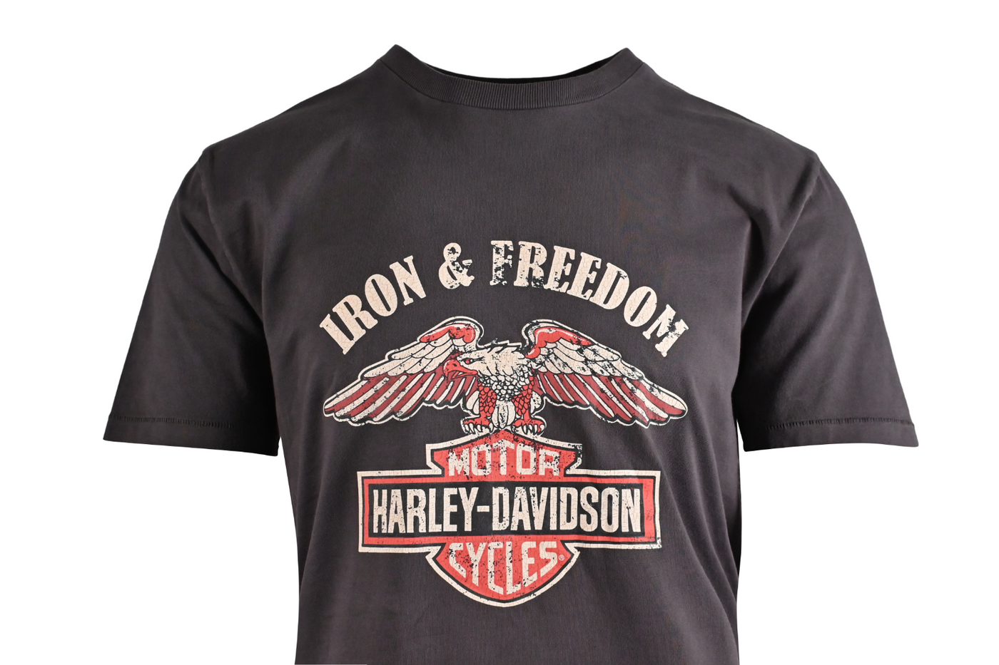 Harley-Davidson Men's T-Shirt Black Iron & Freedom Short Sleeve (S53)