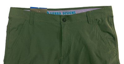 Sierra Designs Men's Green Short Ripstop Stretch Cargo Pockets (S02)