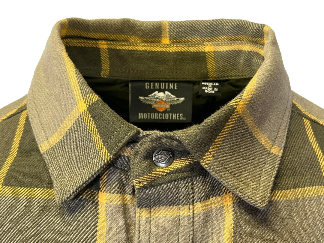 HD Branded Men's Plaid Shirt Jacket Vintage Yarn Dyed L/S Shacket (S72)
