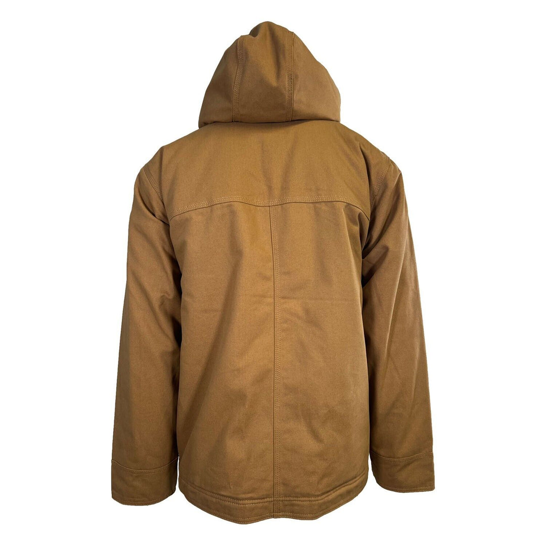 Magellan Outdoors Men's Brown Jacket Work Sherpa-lined Duck L/S (S02)