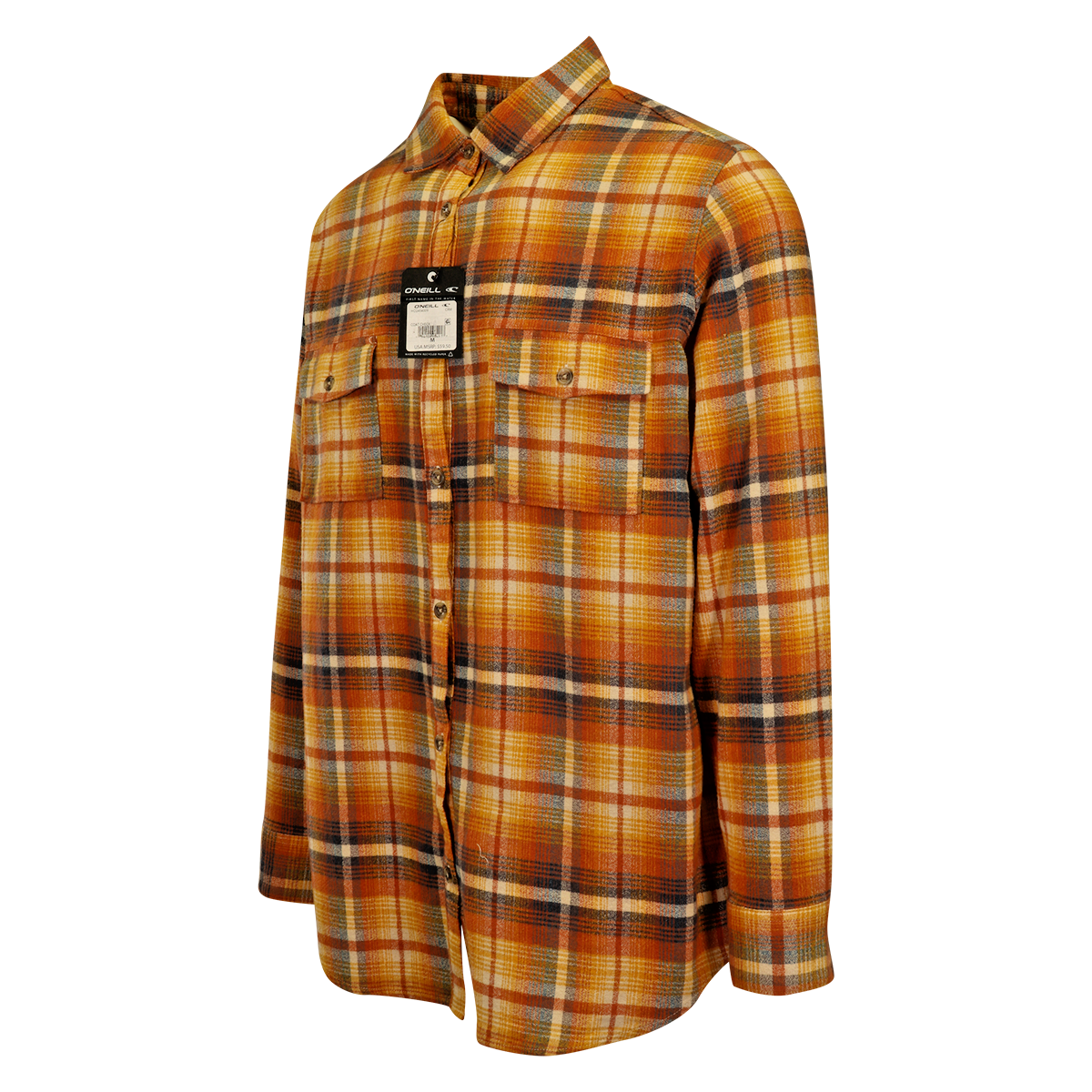 O'Neill Women's Flannel Shirt Sunshine Yellow Coat Check L/S (S15)
