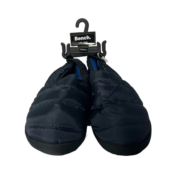 Bench Juniors Kid's Navy Puffer Slippers with Rubber Sole FiberFill (S02)