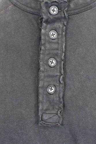 HD Branded Men's T-Shirt Specialty Washed Long Sleeve Henley (S43)