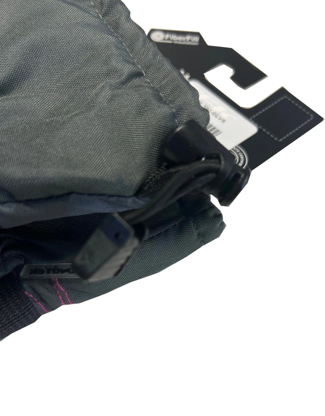 Snotek Women's Grey Pink Stitched Zip Performance Winter Ski Gloves ST118 (S03)