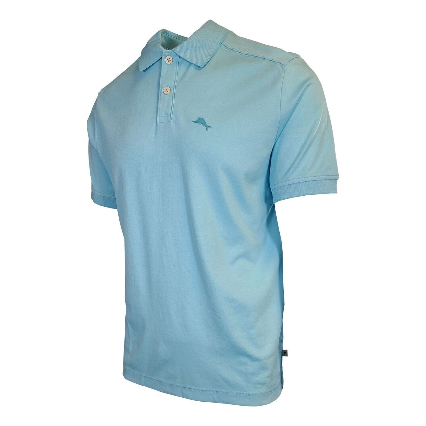 Tommy Bahama Men's Graceful Sea Blue Performance Polo 2 Buttons T-Shirt (S12)