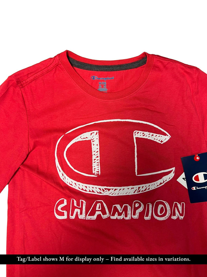 Champion Boy’s Red Grey T-Shirt &amp; Short Set (S03)