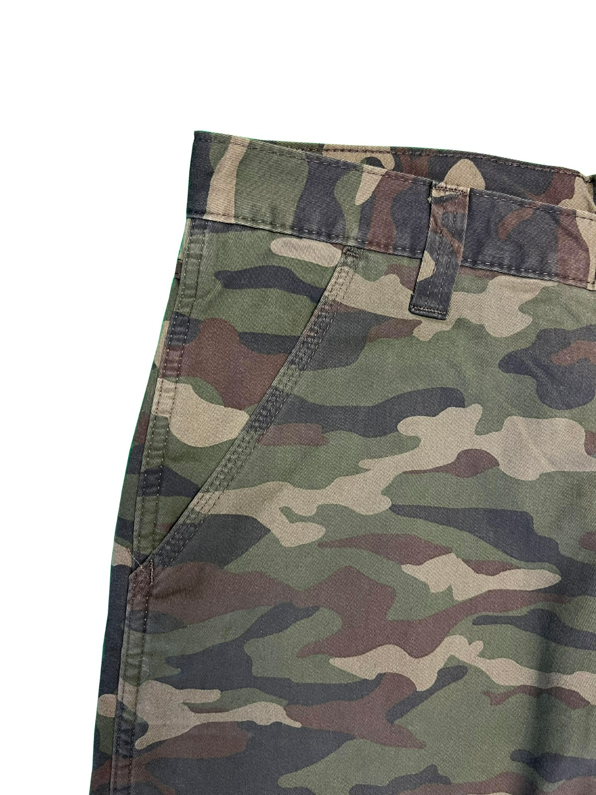 Wrangler Men's Smooth Camo Pant Fleece Lined Cargo Relaxed Fit Five Star (S02)