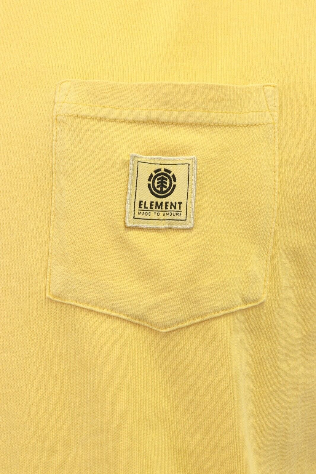 Element Men's T-Shirt Yellow Basic Pocket Tee S/S (S06)