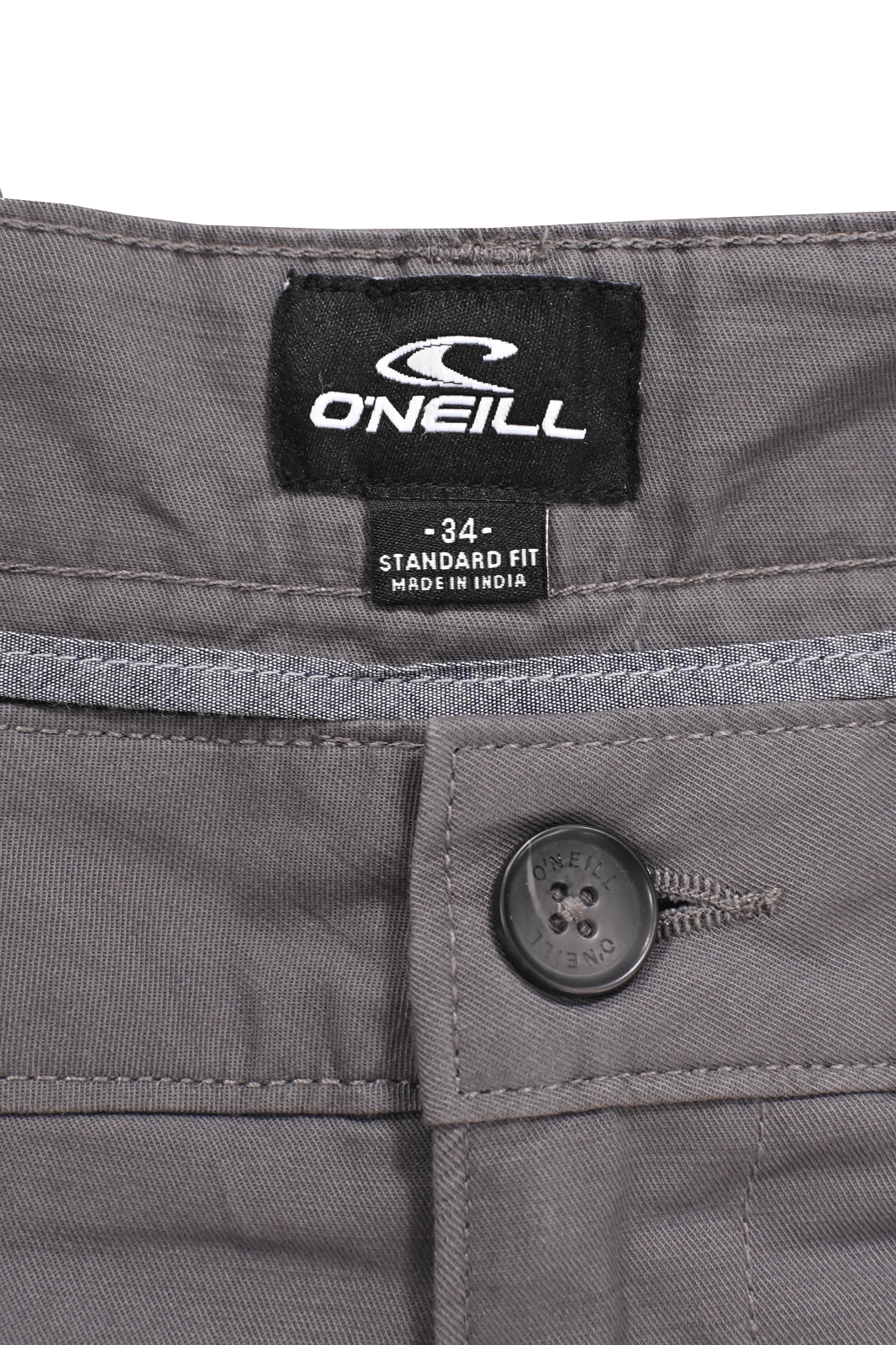 O'Neill Men's Chino Shorts Graphite At The Knee Jay Stretch (S12)