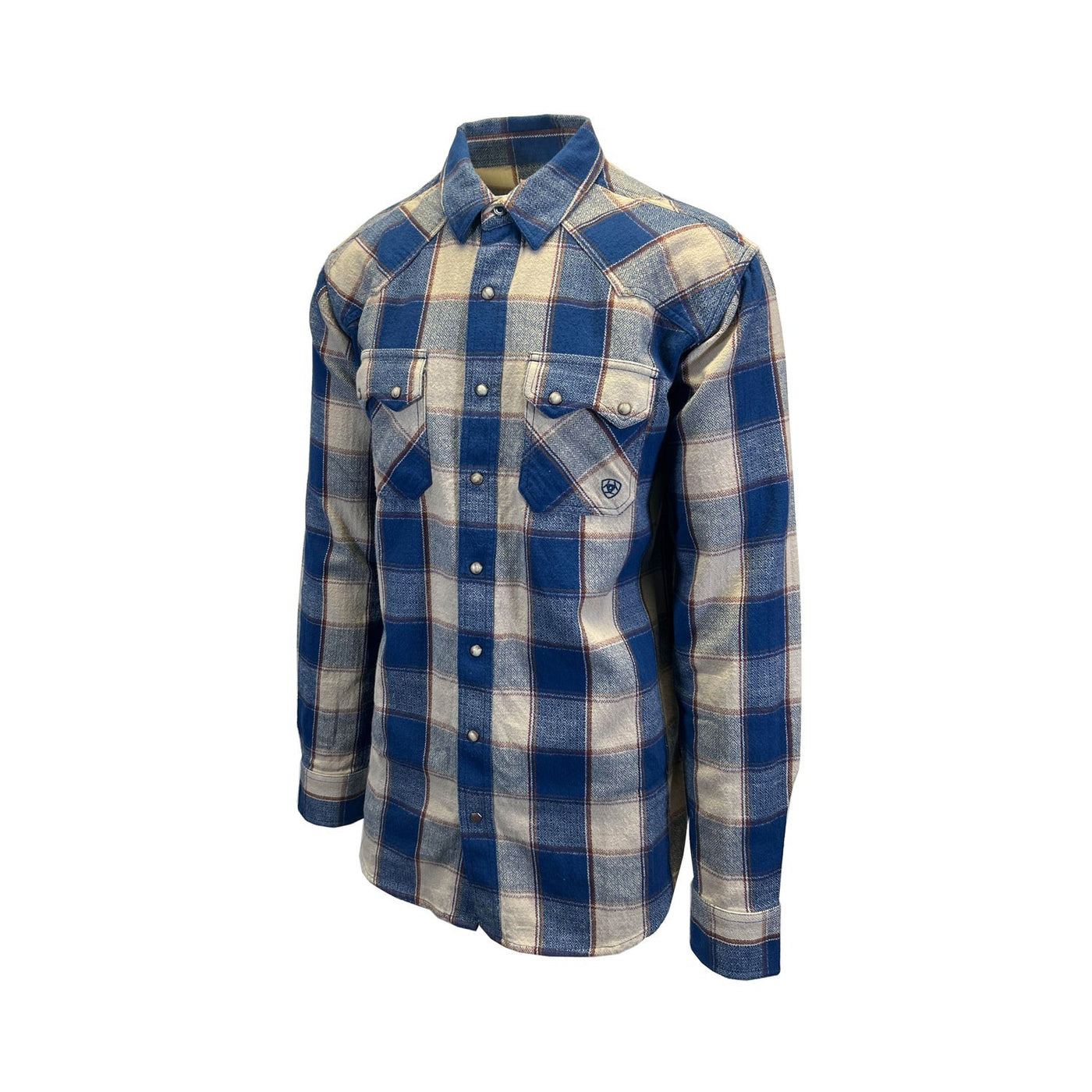 Ariat Men's White Pepper Shirt Howie Retro Fit Long Sleeve (S42)