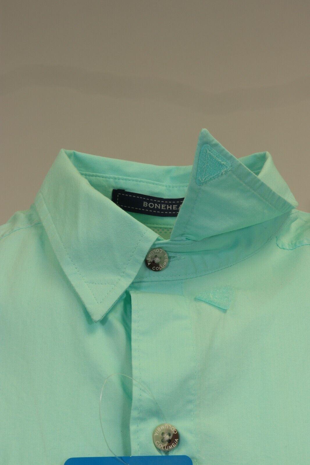 Columbia Men's Woven Shirt PFG Bright Blue Bonehead S/S (499)