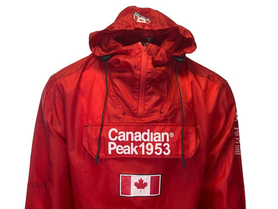 Canadian Peak Men's Red Jacket 1953 Butaneak Wind Rain Breaker (S04)