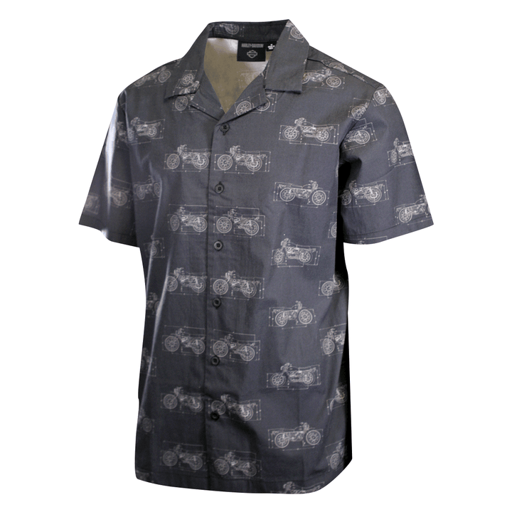 HD Branded Men's Shirt Black Fueled Allover Custom Print S/S (S60)