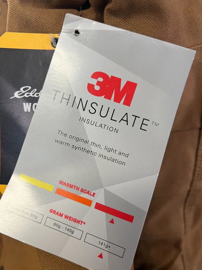 Eddie Bauer Workwear Men's Brown Jacket Foreman Fit 3M Thinsulate Zipper (S02)