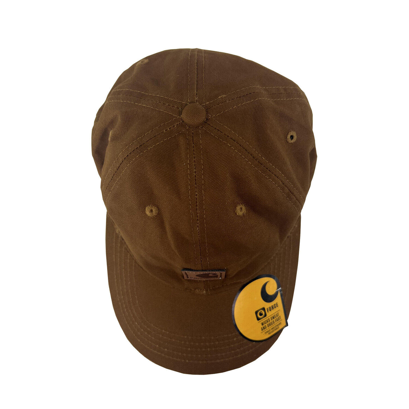 Carhartt Brown Canvas Cap FastDry Comfort Center Logo Patch (S03)