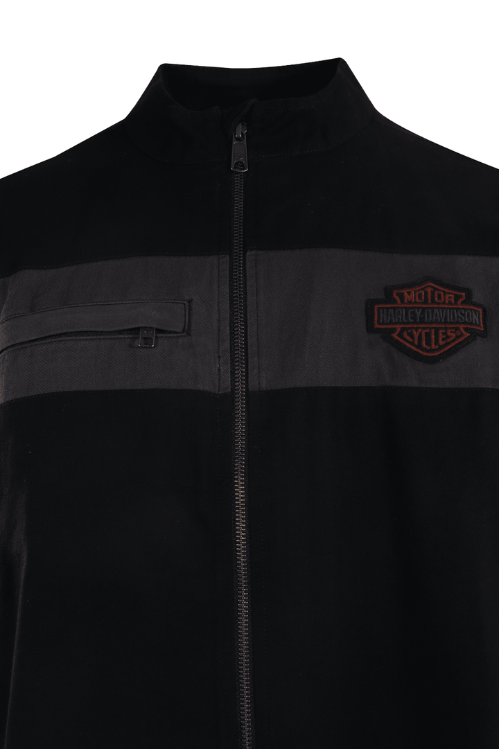 HD Branded Men's Jacket Copper Block Canvas Semi Mock Neck (S03)