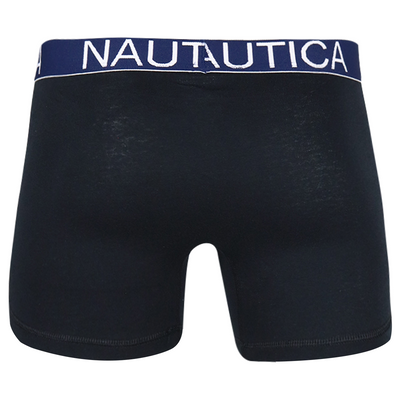 Nautica Men's Black Stretch 3 Pack Boxer Briefs