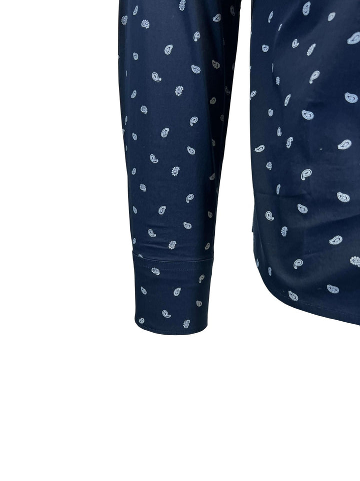 Ariat Men's Blue & Dark Blue Ble Shirt Stretch Modern Fit L/S (S50), (S51)