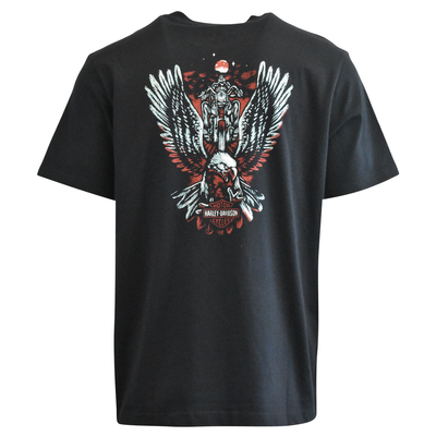 Harley-Davidson Men's T-Shirt Pocket Logo With Riding Back Graphics (S78)