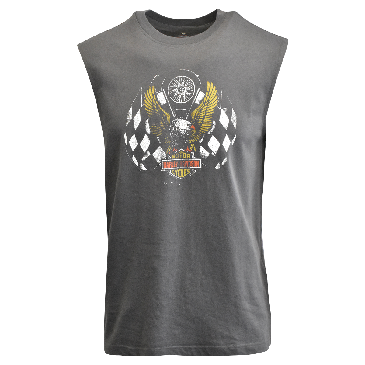 Harley-Davidson Men's Tank Top Grey Eagle Wings Sleeveless Shirt (S01)