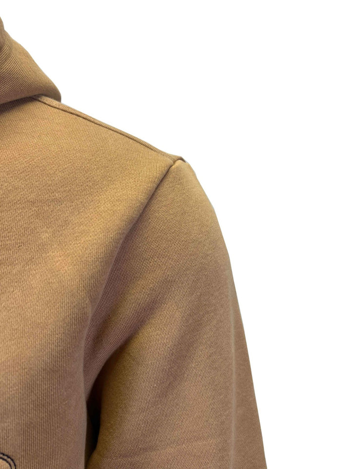 Hurley Men’s Tan Hoodie Pullover Block Letters Hooded Sweatshirt (S03)