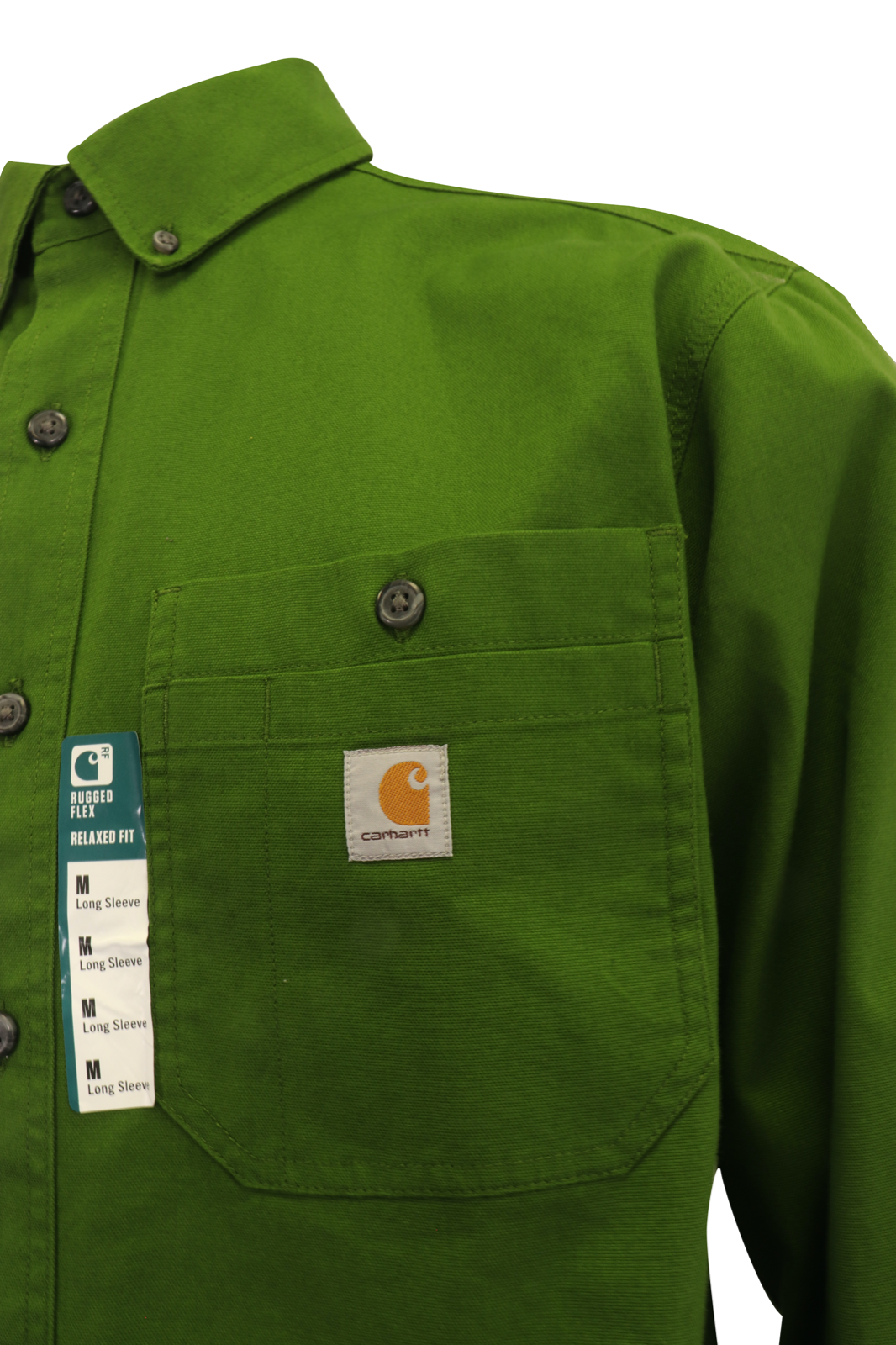 Carhartt Men's Flannel Shirt Lime Green Rugged Long Sleeve (328)