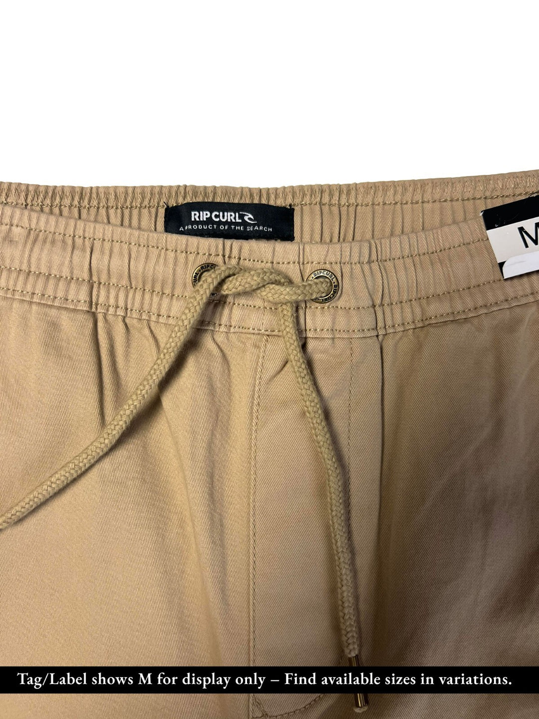 Rip Curl Men's Short Classic Surf Volley Elastic Waist Walkshort (Khaki, Black)