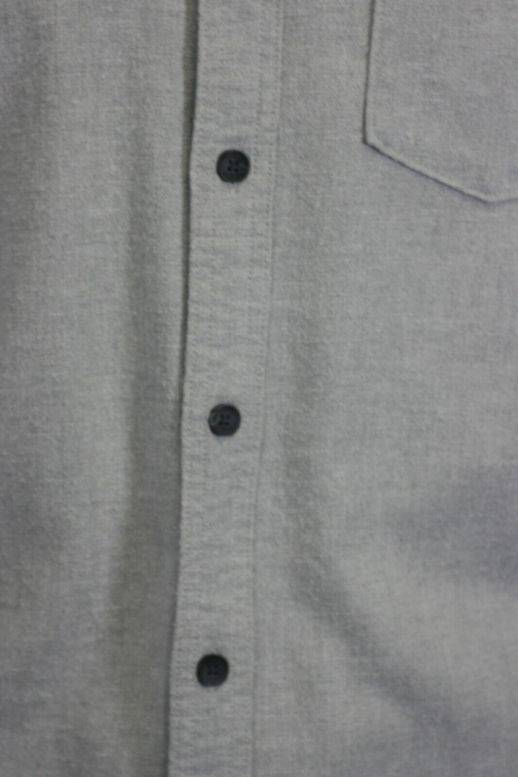 O'Neill Men's Light Grey Shirt Redmond Solid Stretch Flannel Long Sleeve (S22)