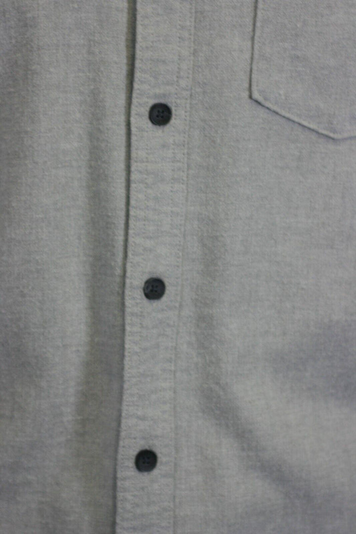 O'Neill Men's Light Grey Shirt Redmond Solid Stretch Flannel Long Sleeve (S22)