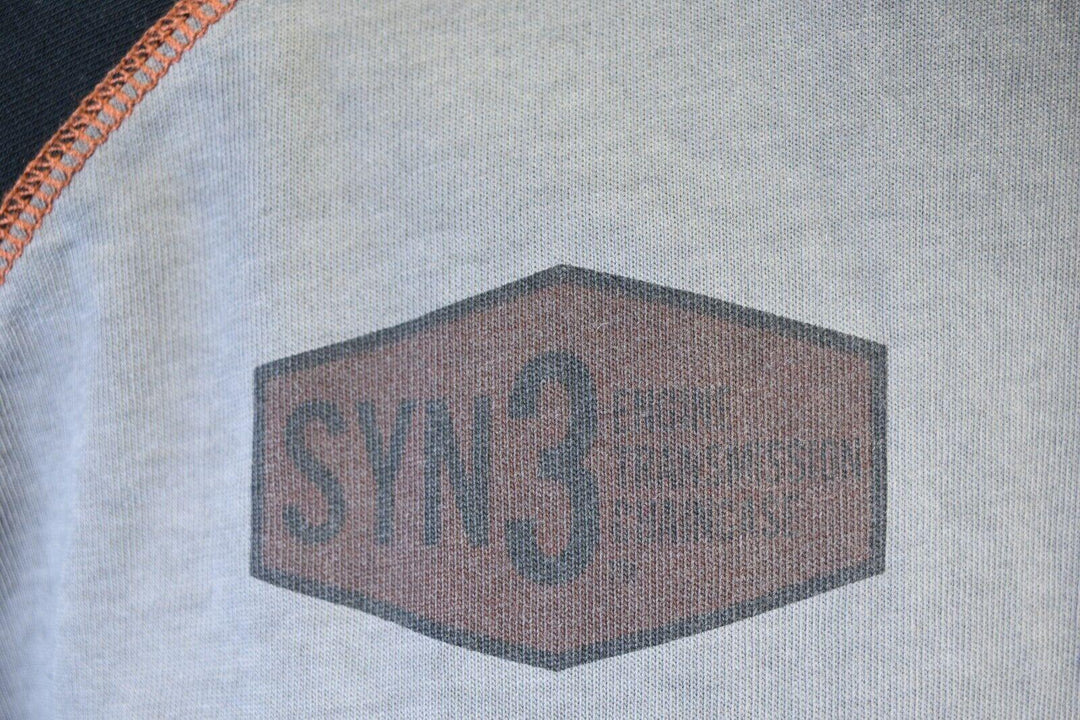 HD Branded Men's T-Shirt Grey Black Iron Bond Raglan Short Sleeve (S58)