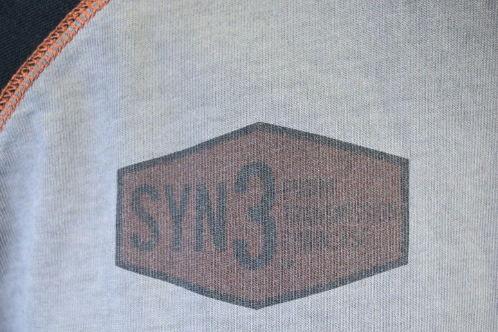 HD Branded Men's T-Shirt Grey Black Iron Bond Raglan Short Sleeve (S58)