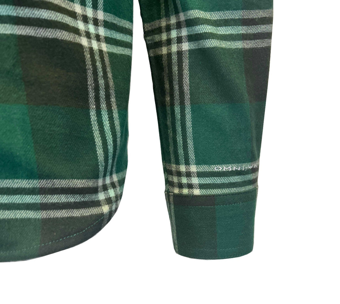 Columbia Men's Rain Forest Trails Edge Plaid Shirt Flare Gun Stretch Flannel L/S