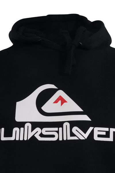 Quiksilver Men's Hoodie Black White Red Logo (S19)