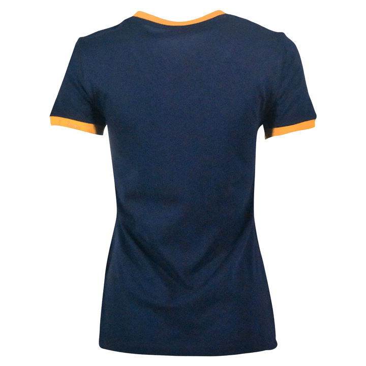 HD Branded Women's T-Shirt Essential V-Neck Ringer Short Sleeve (S03)