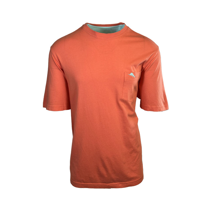 Tommy Bahama Men's DK Coral Orange T-Shirt Crew Neck Bali Skyline Tee (S22)