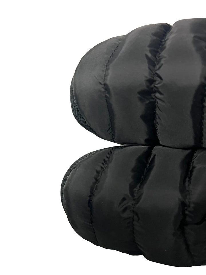 Bench Juniors Kid's Black Puffer Slippers with Rubber Sole FiberFill (S01)