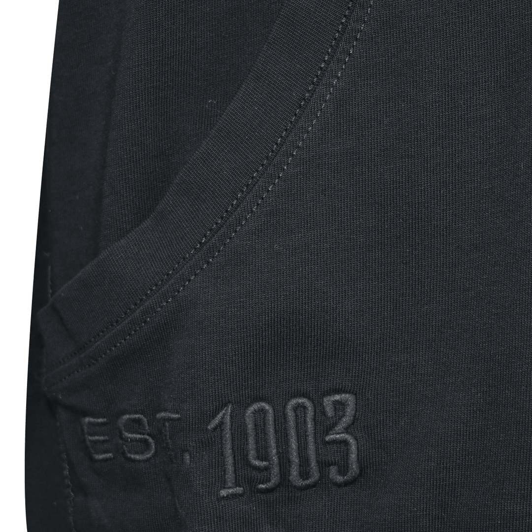 HD Branded Men's Hoodie Black Iron Block Distressed Full Zip (S08)