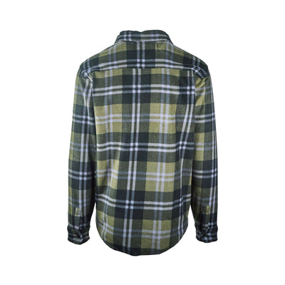 Billabong Men's Multicolour Fleece Furnace Flannel Printed DWR Overshirt Pocket