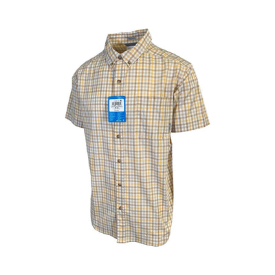 Columbia Men's Raw Yellow Brown Multi Plaid Rapid Rivers II S/S Shirt (715)