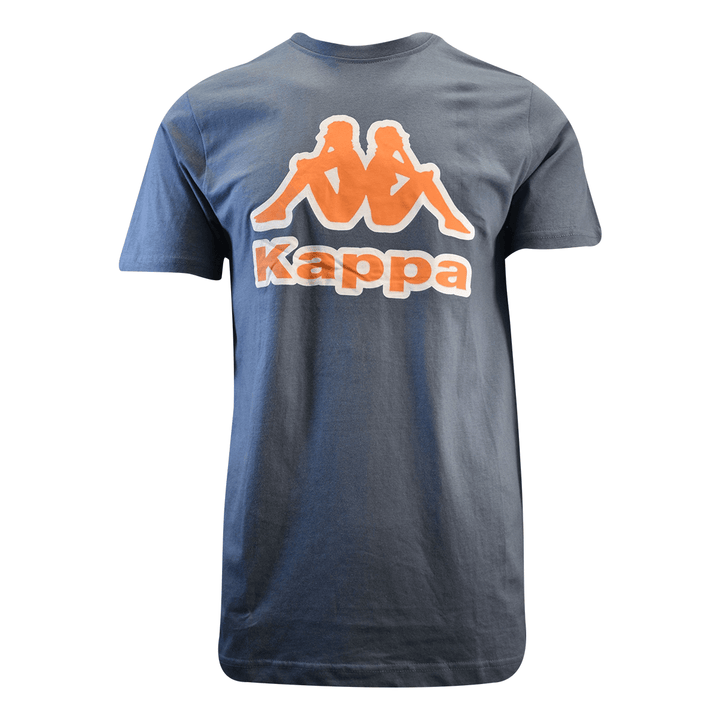 Kappa Men's T-Shirt Sky Blue Abelo Orange Chest Logo S/S Tee (S05)