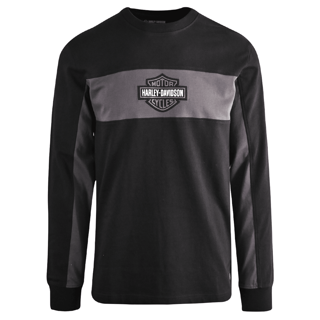 HD Branded Men's Sweatshirt Black Beauty Racing Bar & Shield L/S (S25)