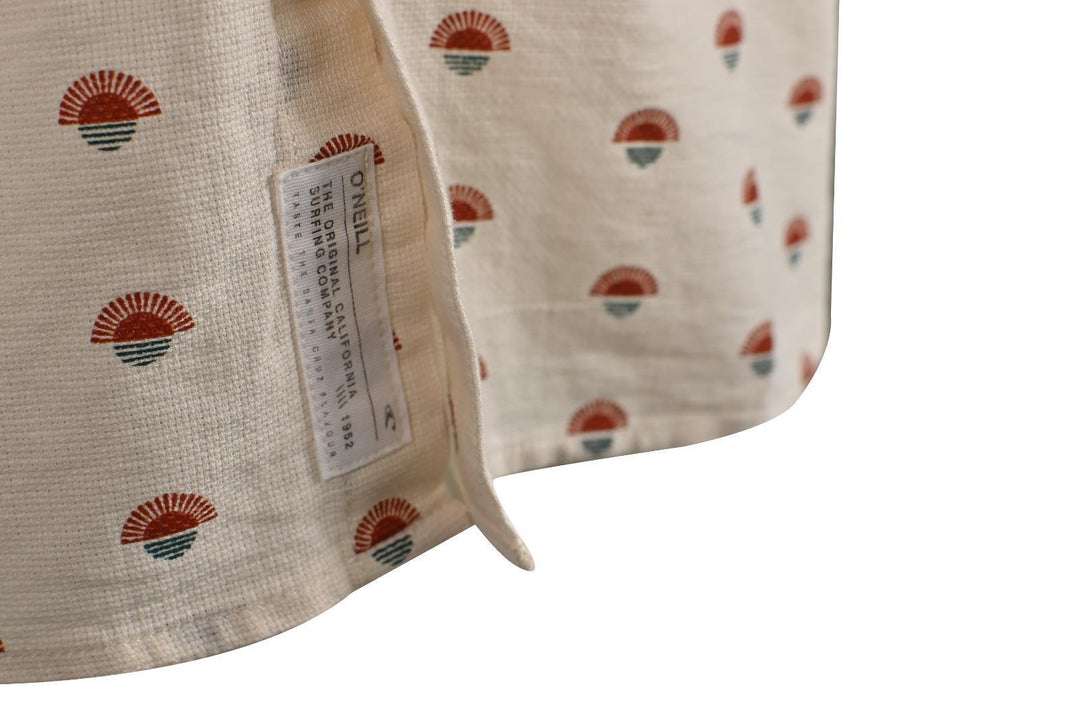 O'Neill Men's Shirt White Sunset Print Chambray Short Sleeve Woven (310)