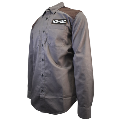 Harley-Davidson Men's Shirt Dark Grey HDMC Long Sleeve Woven (127)
