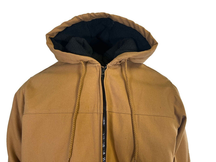 Magellan Outdoors Men's Brown Jacket Work Sherpa-lined Duck L/S (S02)