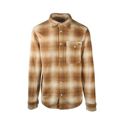 Billabong Men's Multicolour Fleece Furnace Flannel Printed DWR Overshirt Pocket