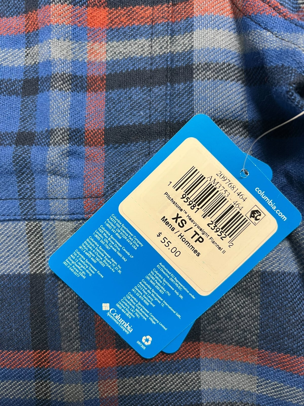 Columbia Men's Multi Plaid Shirt Pitchstone Flannel L/S - (010 & 464)