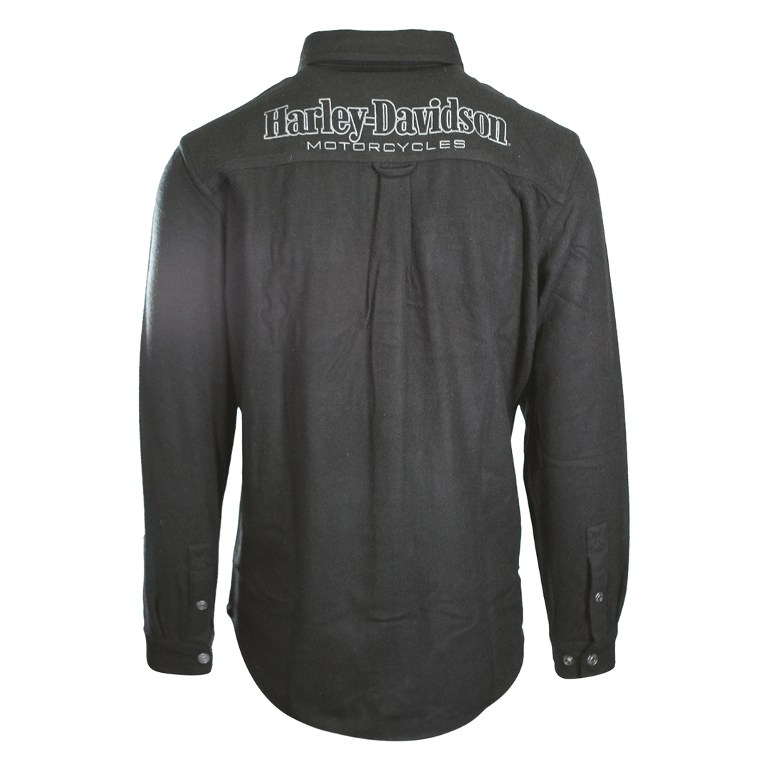 HD Branded Men's Shirt Black Beauty Shadow Long Sleeve Woven (S61)