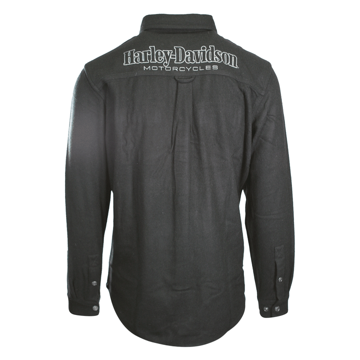 HD Branded Men's Shirt Black Beauty Shadow Long Sleeve Woven (S61)