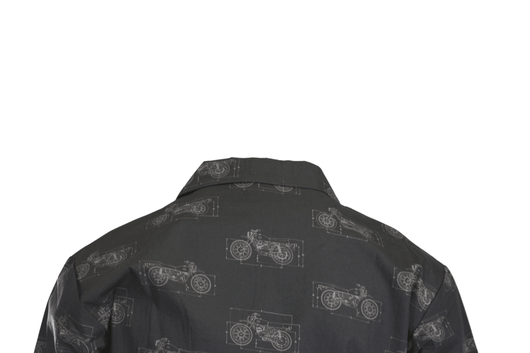 HD Branded Men's Shirt Black Fueled Allover Custom Print S/S (S60)