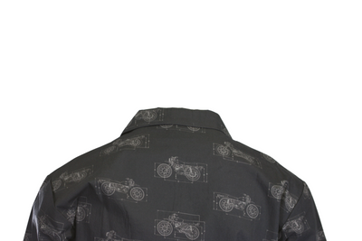 Harley-Davidson Men's Shirt Black Fueled Allover Custom Print S/S (S60)